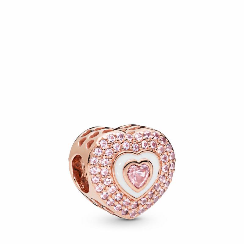 Pandora Australia Hearts on Hearts Charm - Pandora Rose™ | JALXNO794